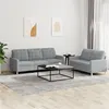 Image de vidaXL Ensemble de canapés 2 pcs avec coussins Gris clair Tissu