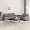Image de vidaXL Ensemble de canapés 2 pcs avec coussins Taupe Tissu