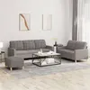 Image de Ensemble de canapés 3 pcs avec coussins Taupe Tissu