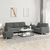 Image de vidaXL Ensemble de Canapés avec Coussins 3 pcs, Canapés avec Accoudoirs et Dossier, Ensemble de Meubles avec Repose-pied 3201331