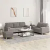 Image de vidaXL Ensemble de canapés 3 pcs avec coussins taupe tissu3201337
