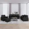 Image de vidaXL 4-delige Loungeset met kussens kunstleer zwart3201353