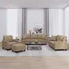 Image de vidaXL 4-delige Loungeset met kussens kunstleer cappuccinokleurig3201357