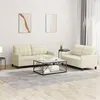 Image de vidaXL Ensemble de canapés 2 pcs avec coussins Crème Similicuir