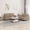 Image de vidaXL Ensemble de canapés 2 pcs avec coussins Cappuccino Similicuir