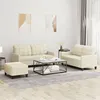 Image de Canape droit vidaxl 2 places en simili-cuir beige 77 x 138 x 41 cm