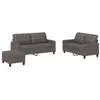 Image de Canape droit vidaxl 2 places en simili-cuir gris 77 x 138 x 41 cm