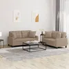 Image de Ensemble de canapés 2 pcs avec coussins cappuccino similicuir
