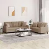 Image de Canape droit vidaxl 3 places en simili-cuir marron 77 x 138 x 80 cm