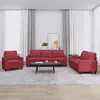 Image de vidaXL Ensemble de canapés 3 pcs et coussins Rouge bordeaux Similicuir3201401