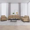 Image de vidaXL Ensemble de canapés 3 pcs avec coussins Cappuccino Similicuir3201402