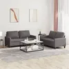 Image de vidaXL Ensemble de canapés 2 pcs avec coussins Gris Similicuir3201410