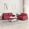 Image de Canape angle fixe vidaxl 2 places en simili-cuir rouge 77 x 138 x 80 cm
