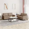 Image de Ensemble de canapés 2 pcs avec coussins Cappuccino Similicuir