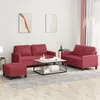 Image de Canape droit vidaxl 2 places en simili-cuir rouge 77 x 138 x 41 cm