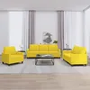 Image de vidaXL Ensemble de Canapés avec Coussins 3 pcs, Canapés avec Accoudoirs et Dossier, Ensemble de Meubles, Mobilier de Salon, Moderne, Jaune Clair Tissu 3201433
