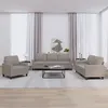 Image de Ensemble de canapés 3 pcs avec coussins Taupe Tissu