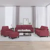 Image de vidaXL 4-delige Loungeset met kussens stof wijnrood3201442