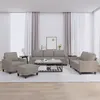 Image de Ensemble de canapés 4 pcs avec coussins Taupe Tissu