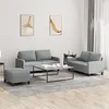 Image de Canape droit vidaxl 2 places en tissu gris 77 x 138 x 41 cm
