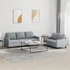 Image de vidaXL Ensemble de canapés 2 pcs avec coussins Gris clair Tissu