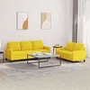 Image de Canape droit vidaxl 3 places en tissu jaune 77 x 138 x 80 cm