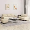 Image de Salon de jardin modulable Vidaxl bois beige 3 pieces