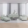 Image de vidaXL Ensemble de canapés 4 pcs avec coussins Gris clair Velours3201486