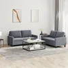 Image de vidaXL Ensemble de canapés 2 pcs avec coussins Gris foncé Velours