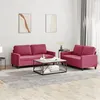 Image de vidaXL Ensemble de canapés 2 pcs avec coussins Rouge bordeaux Velours3201500