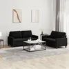 Image de vidaXL Ensemble de canapés 2 pcs avec coussins Noir Velours