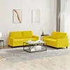 Image de vidaXL Ensemble de canapés 2 pcs avec coussins Jaune Velours3201502