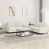 Image de vidaXL Ensemble de Canapés avec Coussins 2 pcs, Canapés avec Accoudoirs Rembourrés, Ensemble de Meubles Salle de Séjour, Moderne, Crème Velours