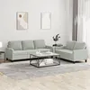 Image de vidaXL Ensemble de canapés 2 pcs avec coussins Gris clair Velours3201516