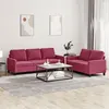 Image de vidaXL Ensemble de canapés 2 pcs avec coussins Rouge bordeaux Velours3201520