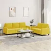 Image de vidaXL Ensemble de canapés 2 pcs avec coussins Jaune Velours