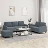 Image de Canape angle fixe vidaxl 3 places en velours gris 77 x 138 x 41 cm