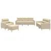 Image de Salon de jardin modulable Vidaxl bois beige 4 pieces