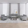 Image de vidaXL 3-delige Loungeset met kussens stof lichtgrijs3201552