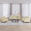 Image de vidaXL 3-delige Loungeset met kussens stof cràmekleurig3201554