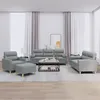 Image de vidaXL 4-delige Loungeset met kussens stof lichtgrijs3201560