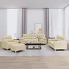 Image de vidaXL 4-delige Loungeset met kussens stof cràmekleurig3201562