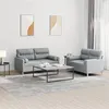 Image de vidaXL Ensemble de canapés 2 pcs coussins gris clair tissu3201584
