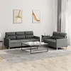 Image de vidaXL Ensemble de canapés 2 pcs avec coussins Gris foncé Tissu