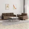 Image de Salon de jardin modulable Vidaxl rotin marron 2 pieces 138 x 138