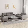 Image de Ensemble de canapés 3 pcs avec coussins Taupe Tissu