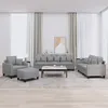Image de Ensemble de canapés 4 pcs coussins gris clair tissu
