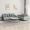 Image de vidaXL Ensemble de canapés 2 pcs avec coussins Gris clair Tissu