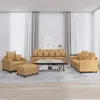 Image de Ensemble de canapés 4 pcs avec coussins Marron Velours