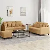 Image de Canape dangle droit fixe maximum stable 2 places en velours marron